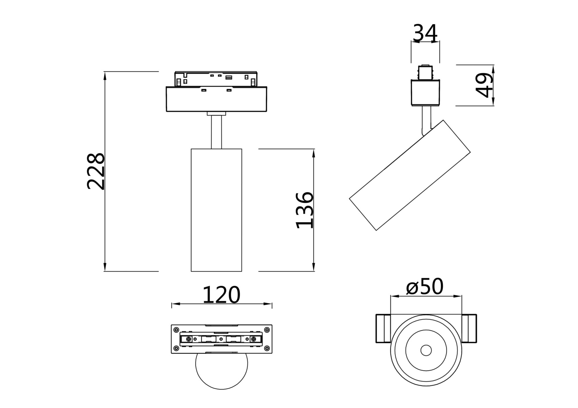 Трековый светильник Technical TR019-2-10W3K-MG — изображение 2