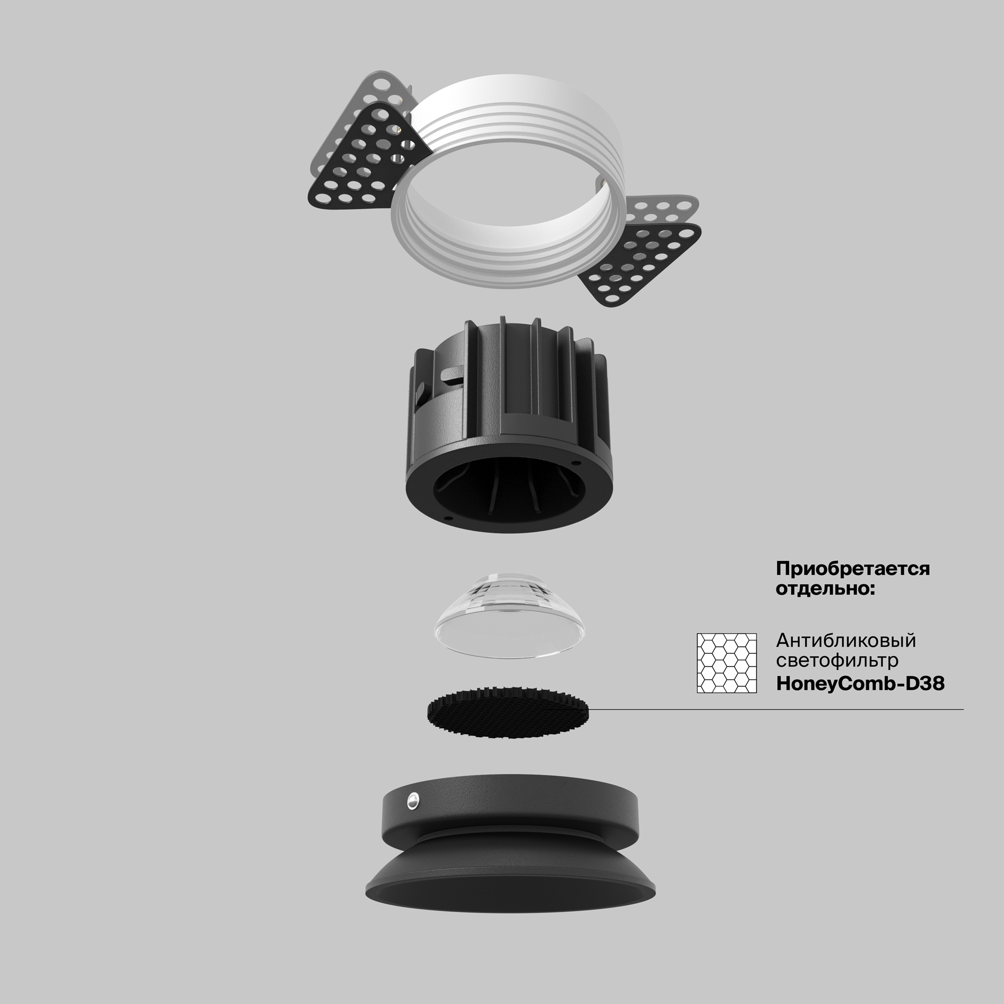 Встраиваемый светильник Technical DL058-12W3K-TRS-B — изображение 2