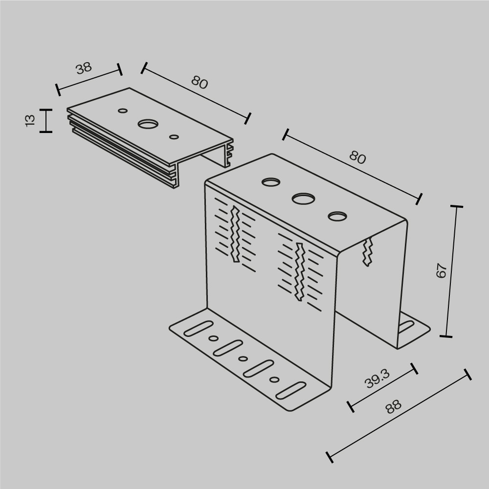 Комплектующие для накладной трековой системы Technical TRA010HCB — изображение 6
