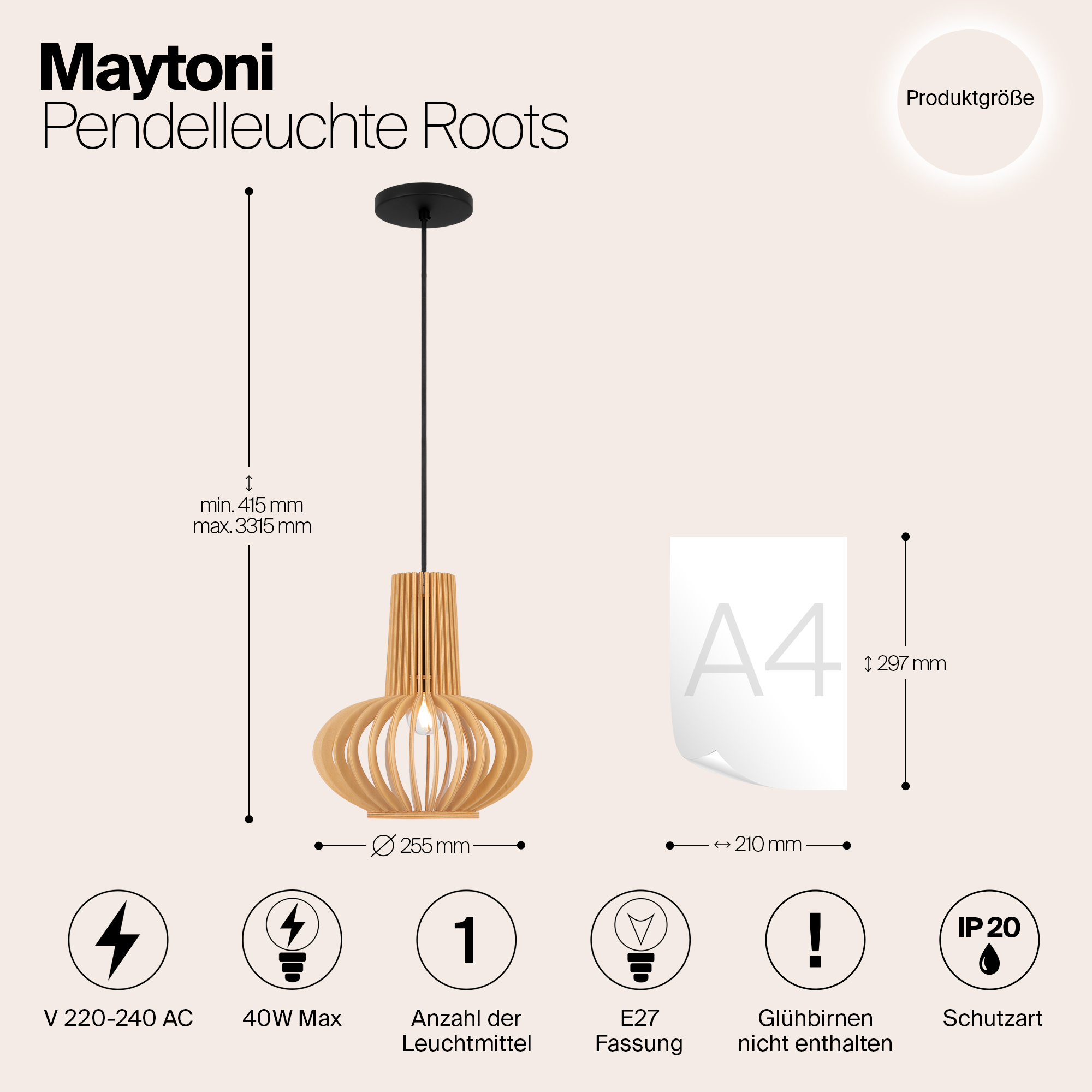 Подвесной светильник Maytoni MOD193PL-01W — изображение 8