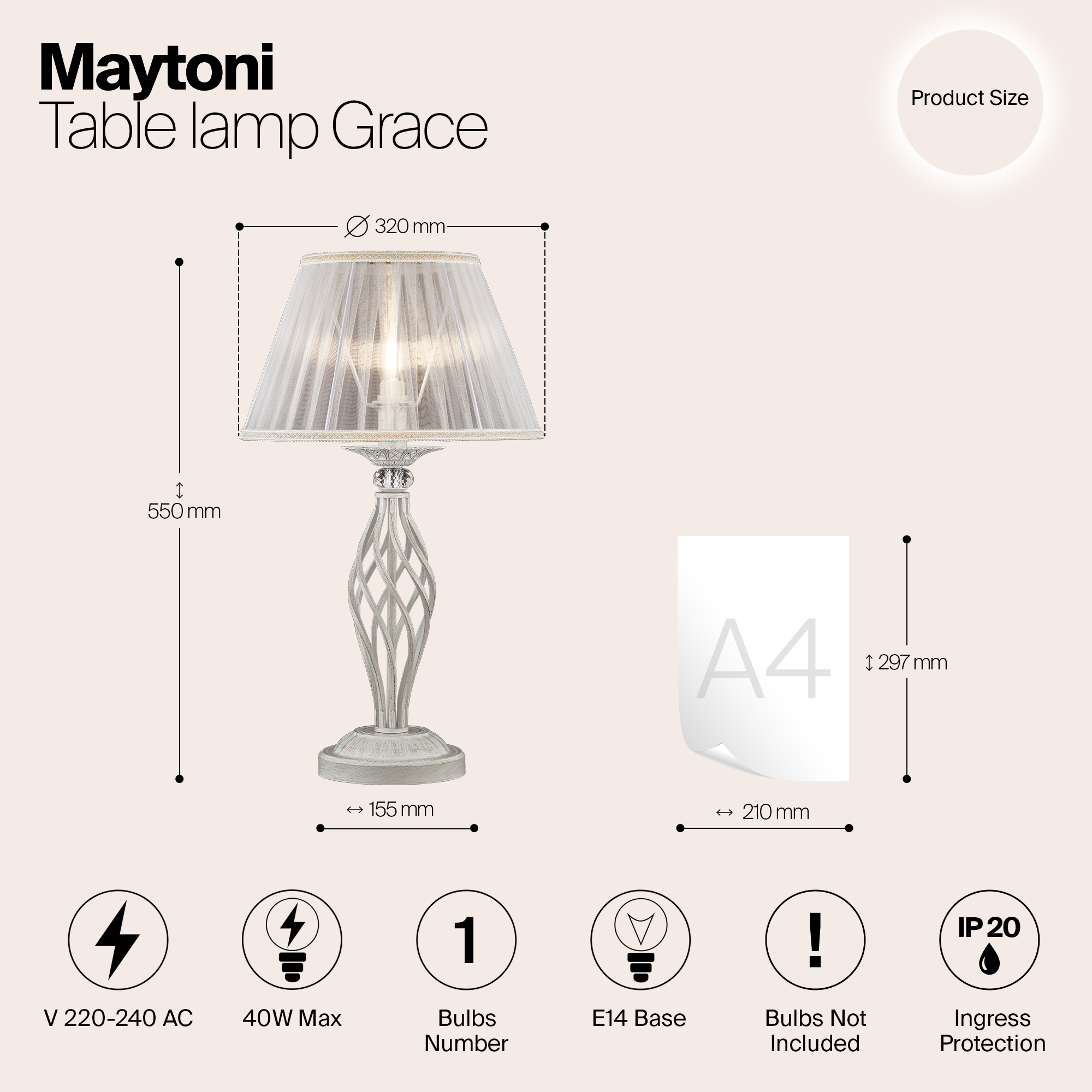 Настольный светильник Maytoni ARM247-00-G — изображение 5