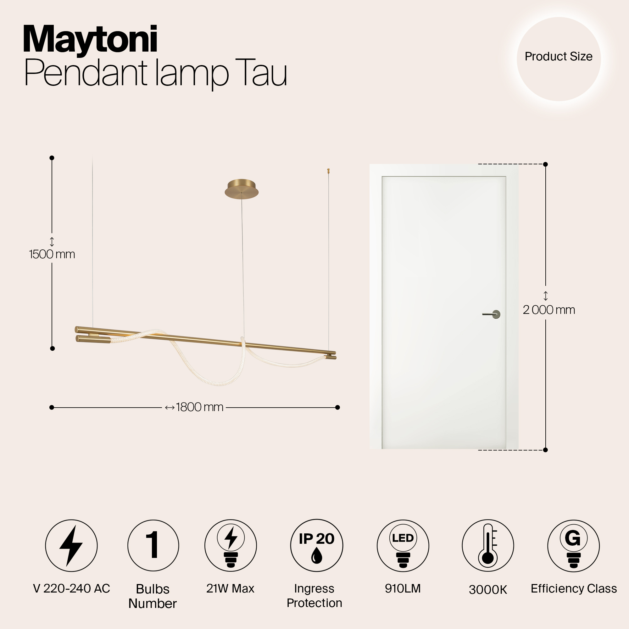 Подвесной светильник Maytoni MOD166PL-L20G3K — изображение 3