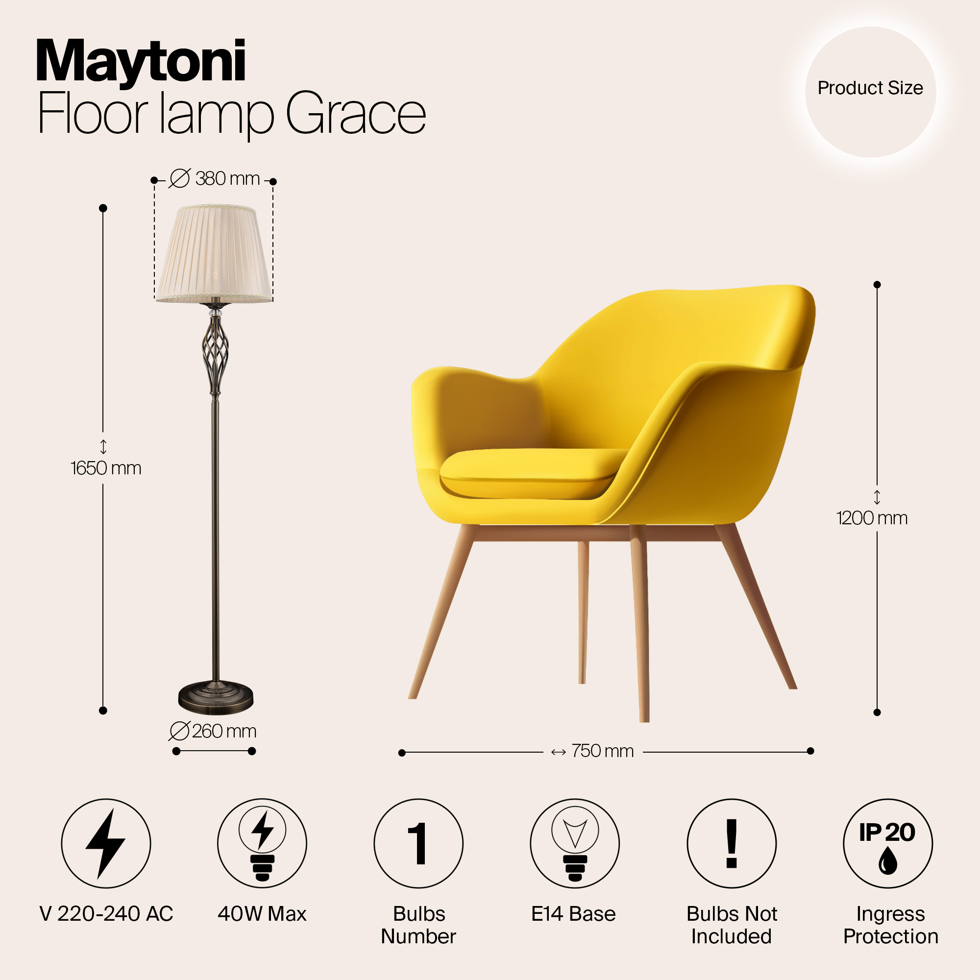 Напольный светильник (торшер) Maytoni RC247-FL-01-R — изображение 6