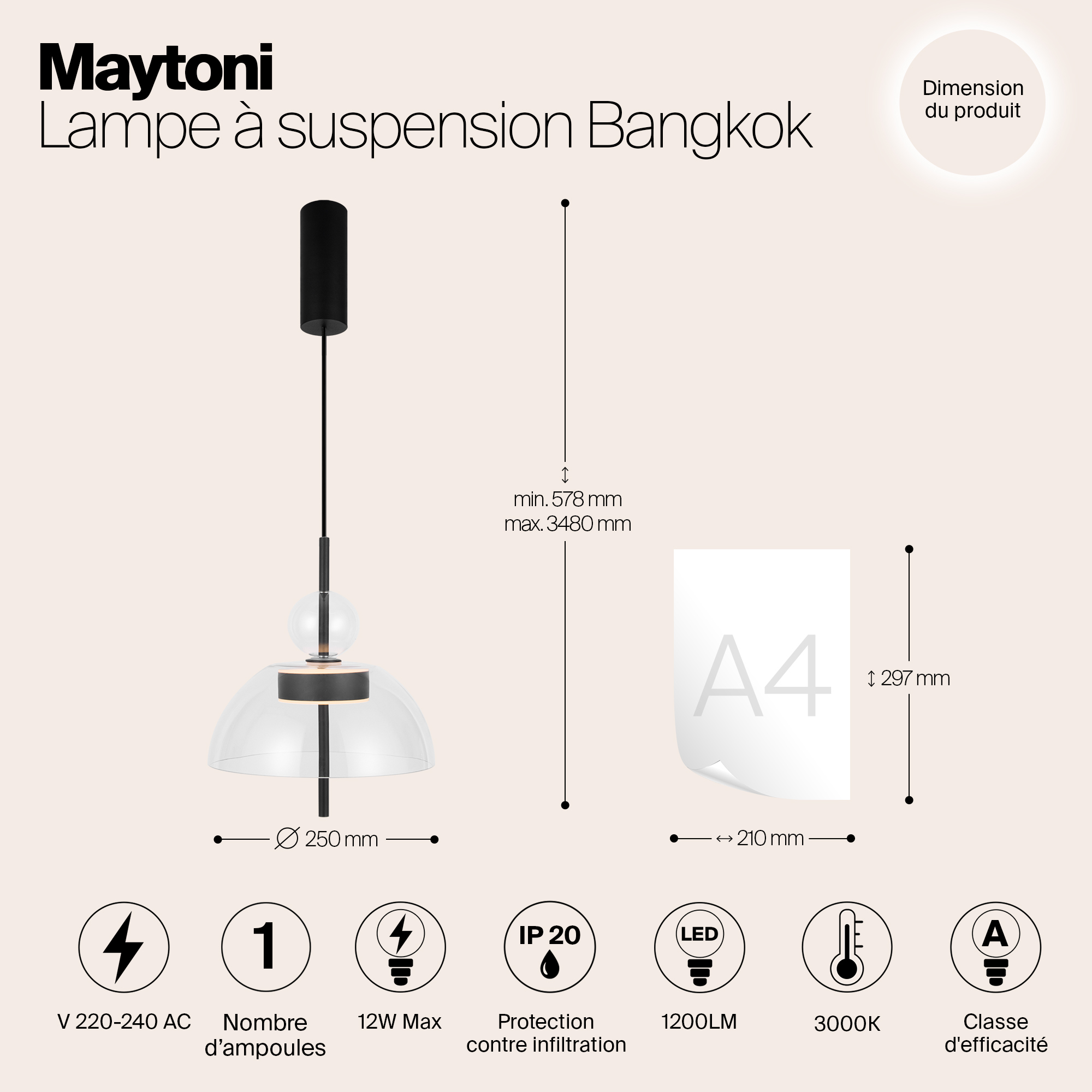 Подвесной светильник Maytoni MOD185PL-L6B3K1 — изображение 5
