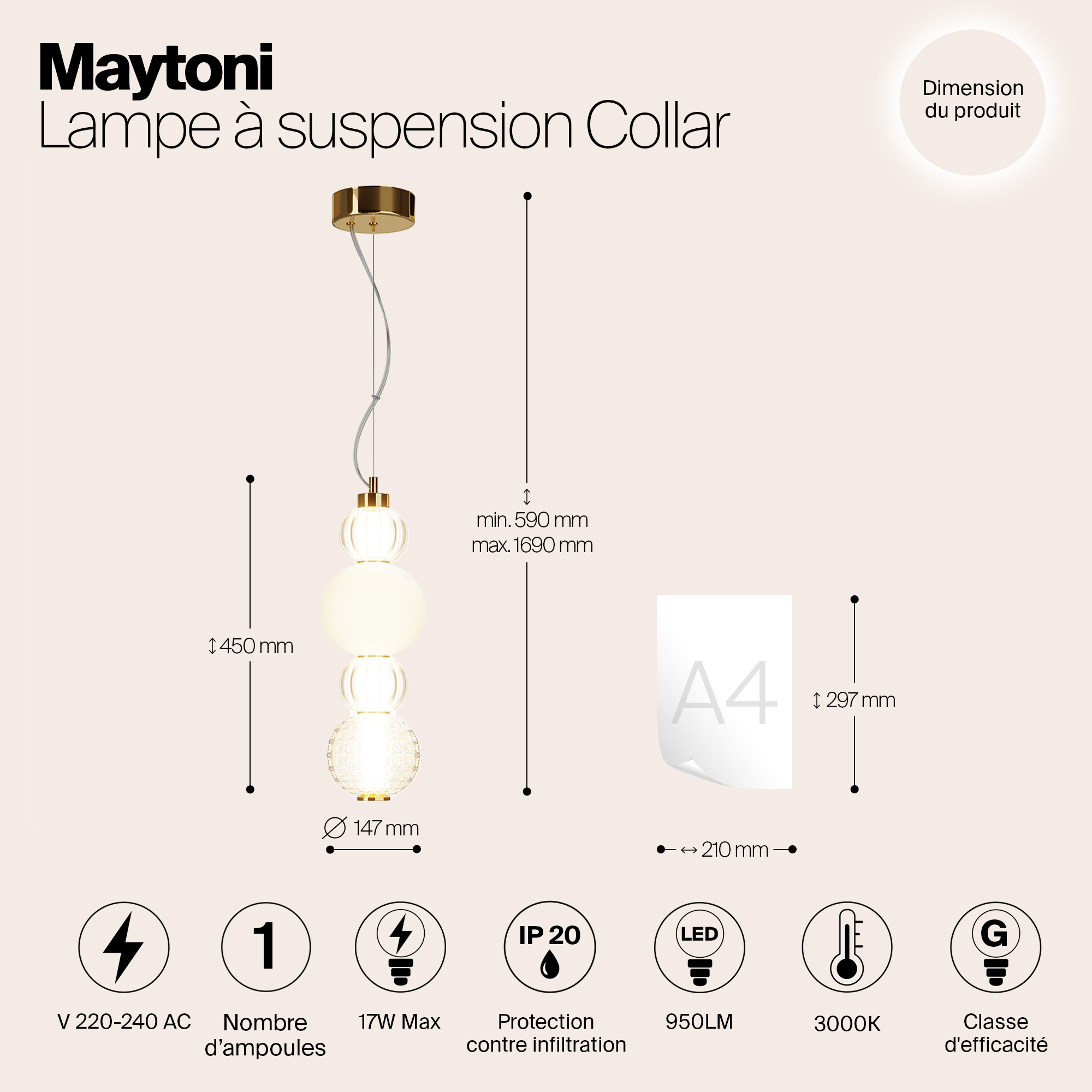 Подвесной светильник Maytoni P069PL-L17G3K — изображение 6
