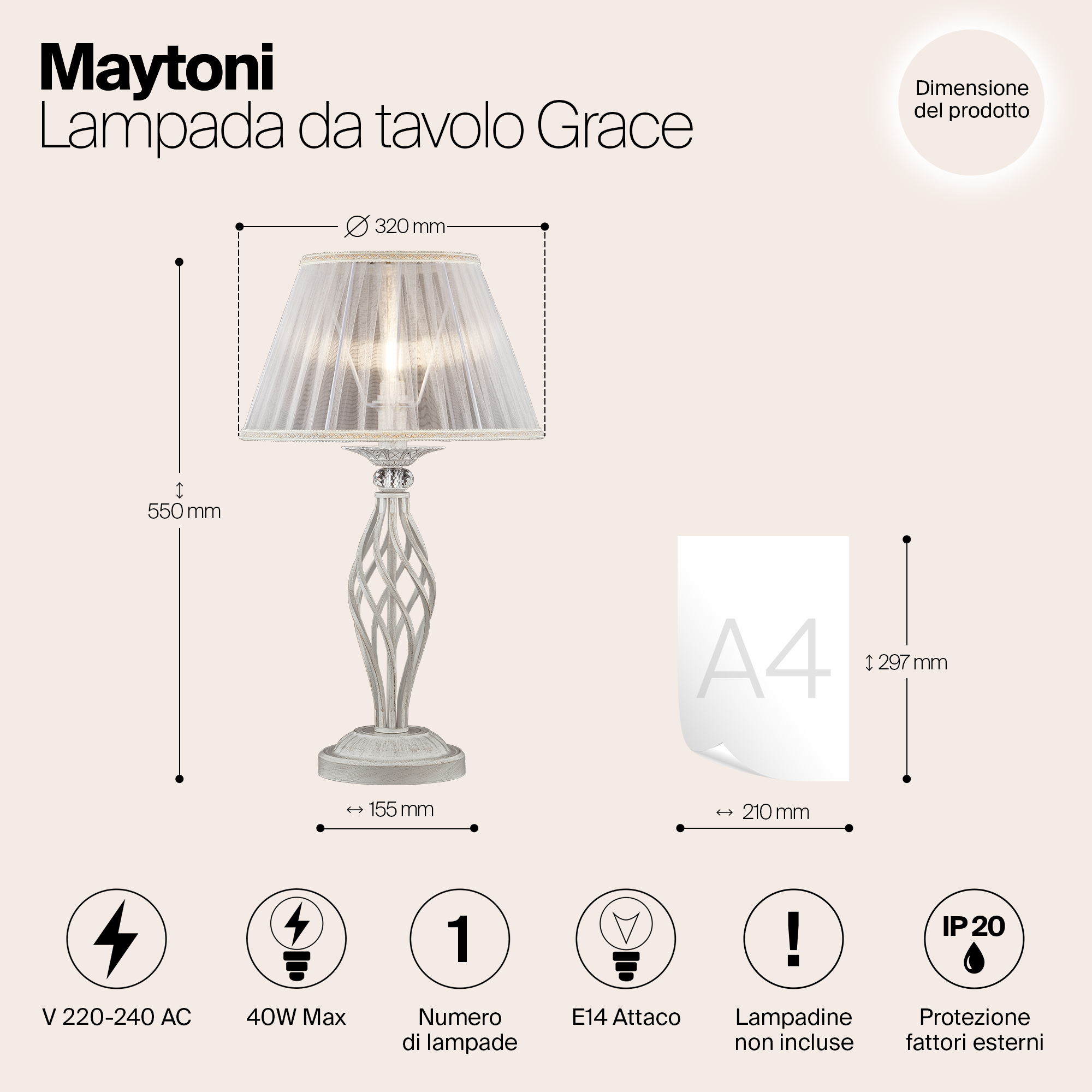 Настольный светильник Maytoni ARM247-00-G — изображение 7
