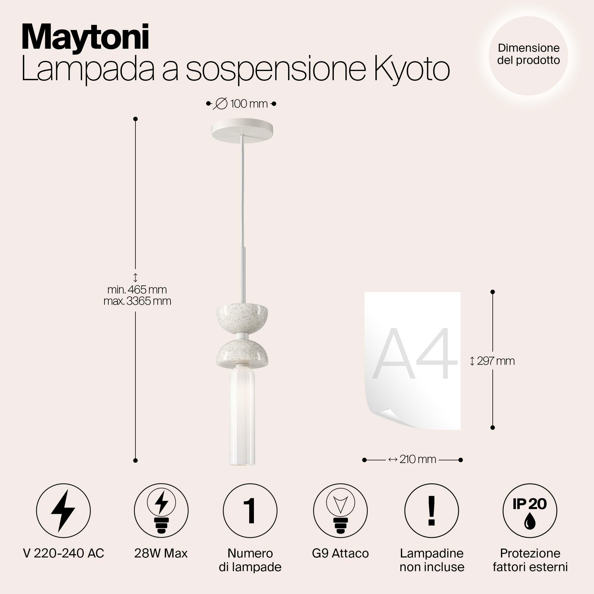 Подвесной светильник Maytoni MOD178PL-01W — изображение 3