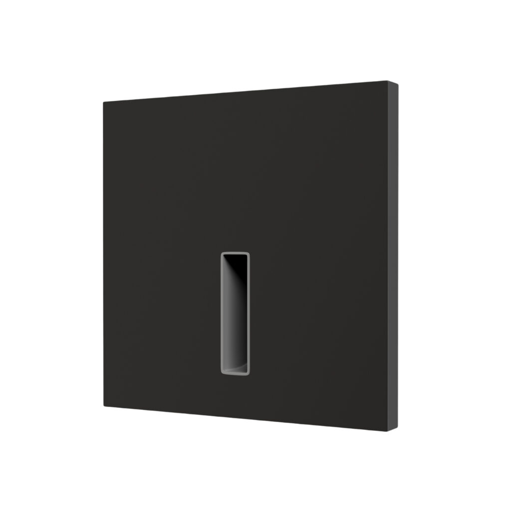 DK1030-BK Светильник встраиваемый в стену, IP 20, LED 3000K, 3 Вт, черный, алюминий