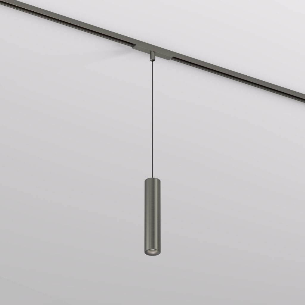 DK5744-DN Светильник для трека SHINE SPOT со светодиодом, D40*H200 кабель 1500мм, 48V DC, 8W, RA?90, 3000K, IP20, темный никель, алюминий