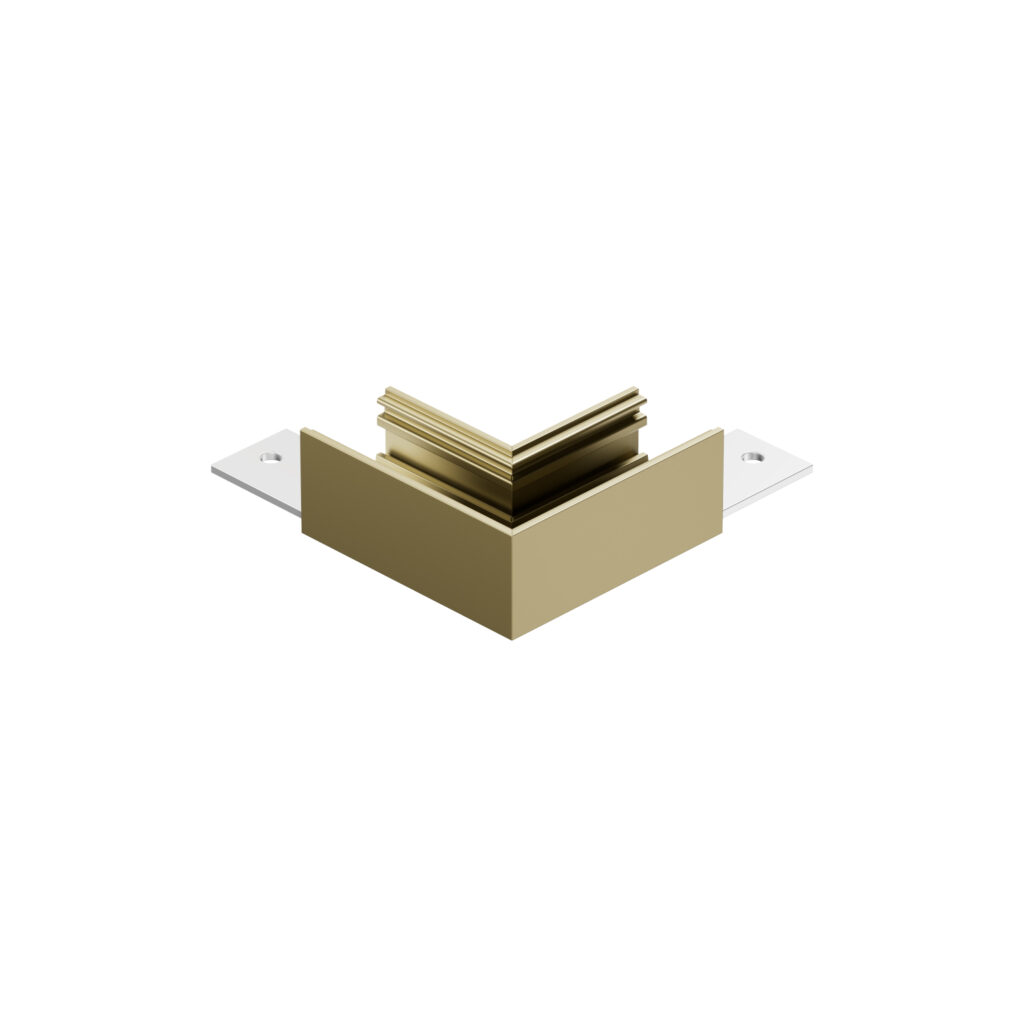 TR5731-SB Угловой элемент для трека SHINE BASE 90° потолок-потолок, сатинированная латунь, алюминий