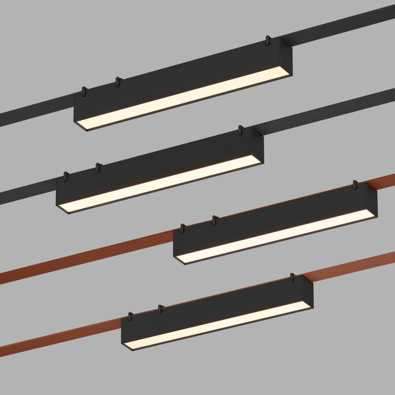 DK5575-BK Cветильник для трека-ремня Belty, серия Linear, со светодиодом, L323*W40*H45мм, 48V DC, 12W, RA90, 120°, 3000K, IP20, черный, алюминий — изображение 2