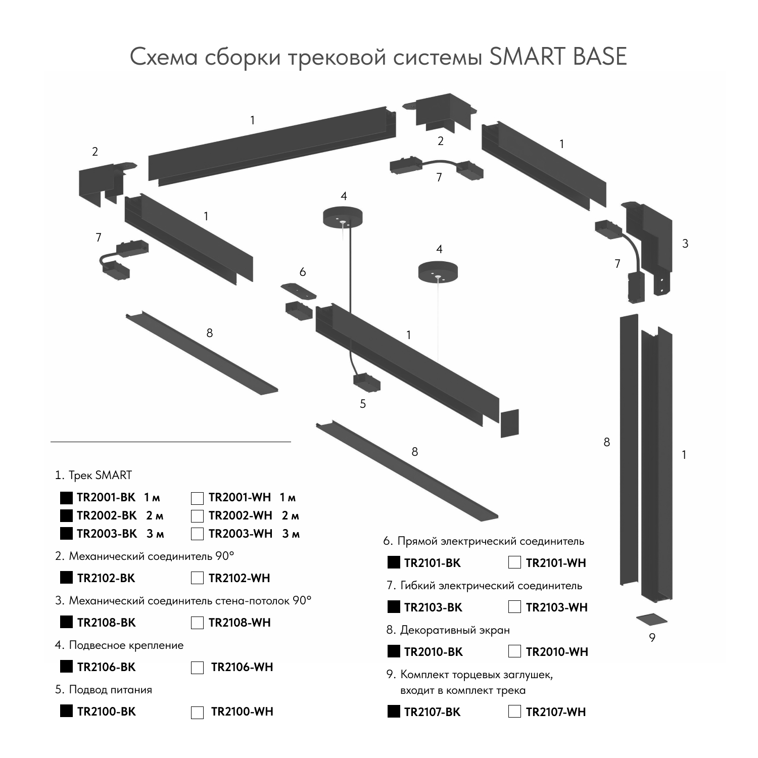 TR2103-WH Гибкий коннектор SMART белый — изображение 2