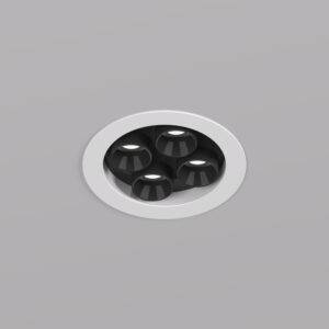 DK2510-WB Встраиваемый светильник SPACE со светодиодом d65 220V 8W 38° 4000К IP20 белый/черный алюминий