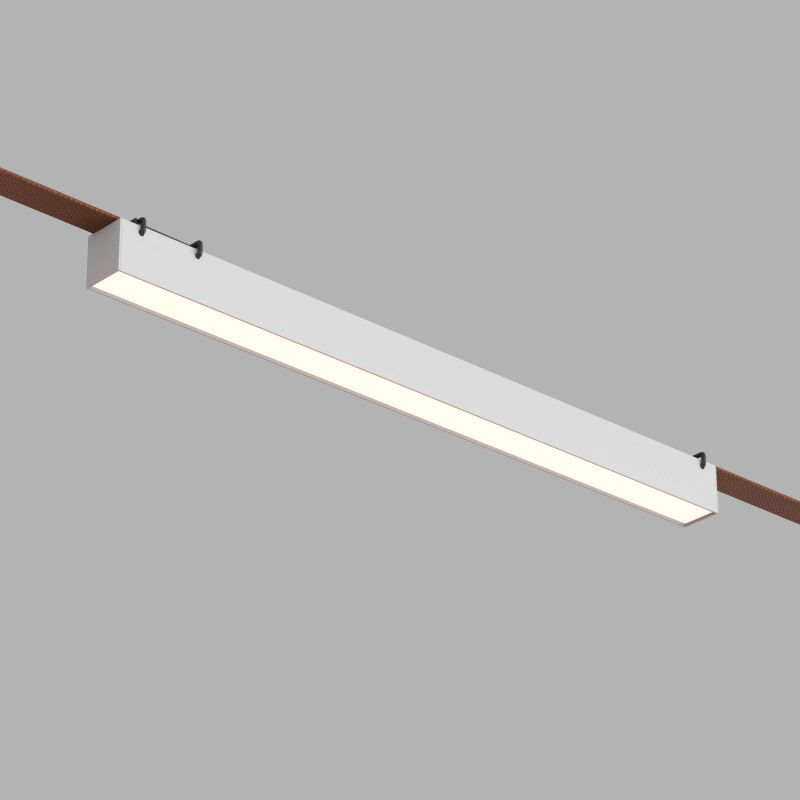 DK5576-WH Cветильник для трека-ремня Belty, серия Linear, со светодиодом, L642*W40*H45мм, 48V DC, 24W, RA90, 120°, 4000K, IP20, белый, алюминий