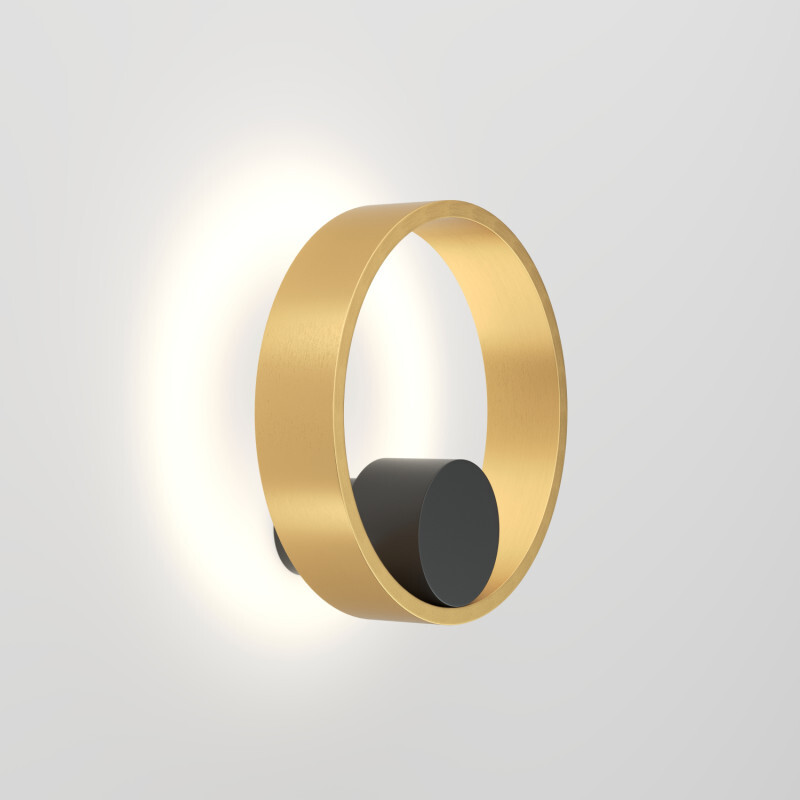 DK5060-BK+SG Бра ORBIT, IP20, 3000К, LED, 10 Вт, черный + сатинированное золото, алюминий