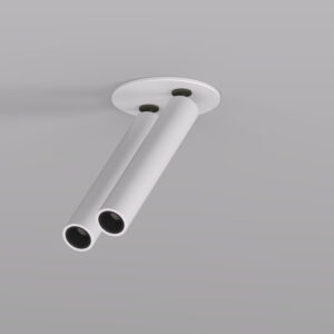 DK2518-WB Поворотный встраиваемый светильник SPACE со светодиодом H138mm d23mm 220V 2*8W 38° 4000К IP20 белый/черный алюминий