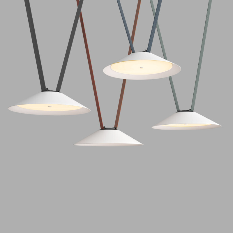 DK5565-WH+BK Cветильник для трека-ремня Belty, серия Flow, со светодиодом, D300*H71мм, 48V DC, 12W, RA90, 120°, 3000K, IP20, белый с черным, алюминий — изображение 2