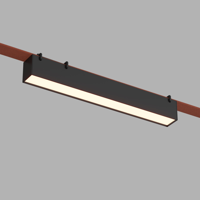 DK5575-BK Cветильник для трека-ремня Belty, серия Linear, со светодиодом, L323*W40*H45мм, 48V DC, 12W, RA90, 120°, 3000K, IP20, черный, алюминий