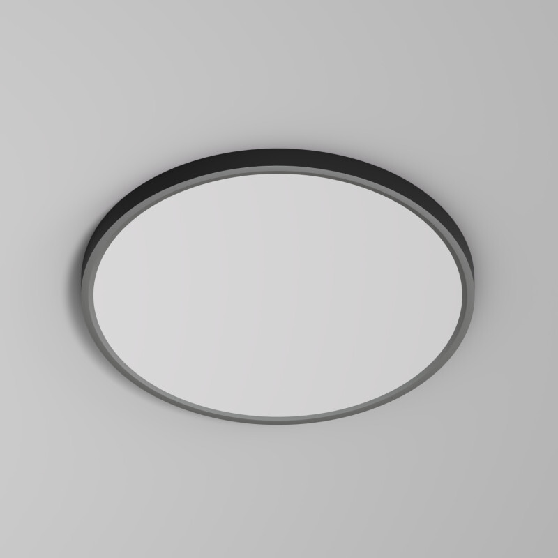 DK6522-BK Накладной светильник THIN, IP40, 36W, 3000K/4000K/6500K, переключатель цветовой температуры на корпусе, черный, полимер — изображение 2