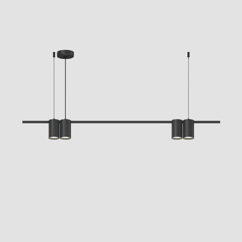 DK4061-BK Подвесной светильник ORBIT, IP20, 4xGU10 LED до 15 Вт, черный матовый, алюминий